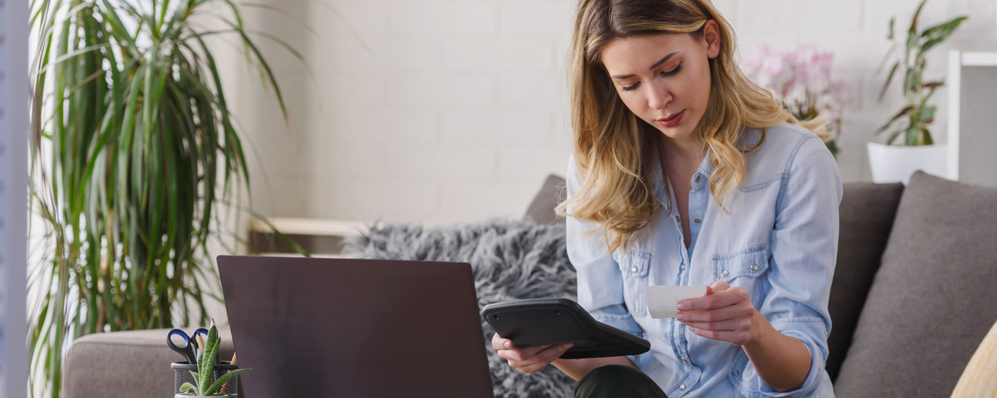 Woman on computer